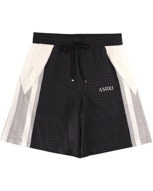 Amiri Ma Quad Drawstring Patterned Shorts - Black