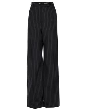 Tom Ford Pantalone Ampio Svasato A Grana Fine - Black