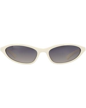 Balenciaga "Neo Oval 2.0" Sunglasses - White