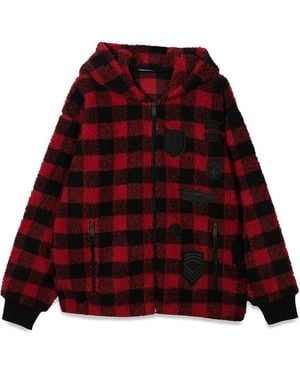 DSquared² Plaid Hoodie - Red