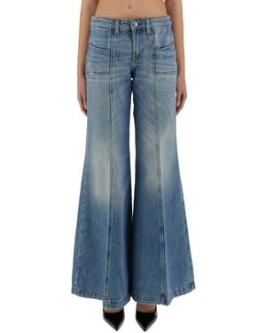 DIESEL Flared High Rise Jeans - Blue