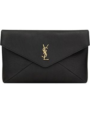 Saint Laurent Pochette "Envelope Cassandre" Large - Black
