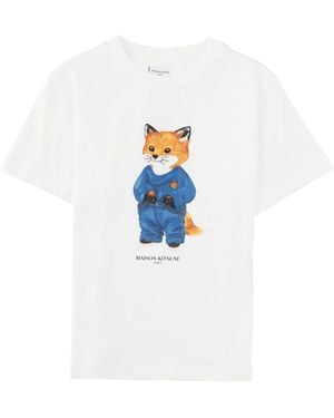 Maison Kitsuné T-Shirt Con Stampa - White