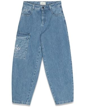 Fendi Outlet: Denim Jeans - Blue