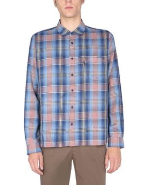 YMC "curtis" Cotton Poplin Shirt - Blue