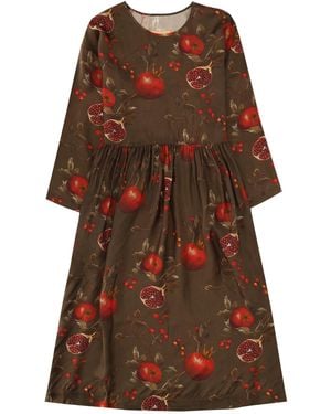 Uma Wang Midi Dress "Alexa" - Brown