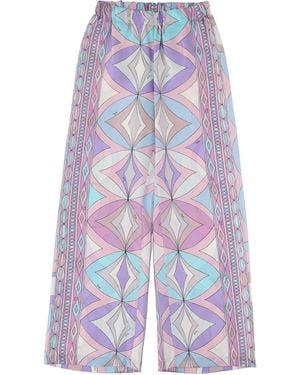PUCCI Pantalone Ampio Da Bambina - Blue
