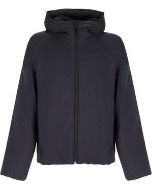 Laminar Giacca Con Cappuccio E Zip - Blue