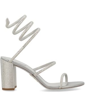 Rene Caovilla Sandalo "Cleo" Con Tacco - White