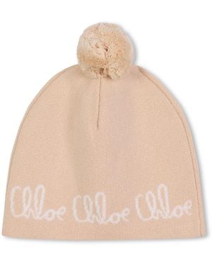 Chloé Hat With Logo - Natural