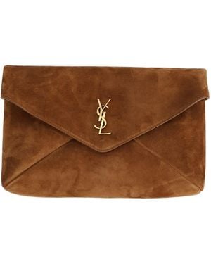 Saint Laurent Pochette "Envelope Cassandre" Large - Brown