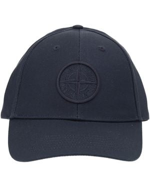Stone Island Baseball Hat With Logo - Blue