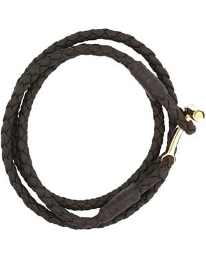 Tom Ford Braided Leather Bracelet - Black