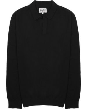 MC2 Saint Barth Maglia Con Colletto A Polo - Black