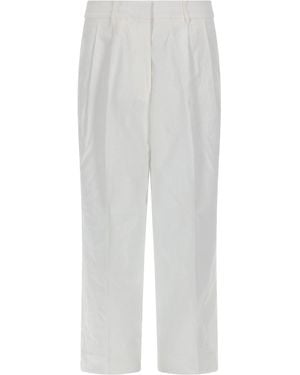MICHAEL Michael Kors Effortless Linen-Cotton Trousers - White