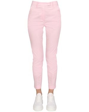 Department 5 Regular Fit Cotton Pants - Pink