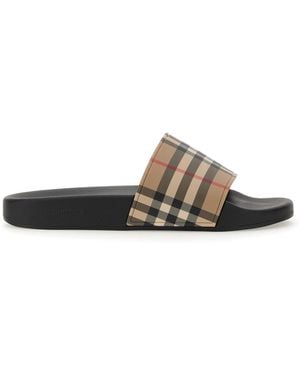 Burberry Luxe Sandal Slide - Natural