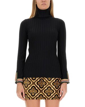 Etro Slim Fit Turtleneck Shirt - Black