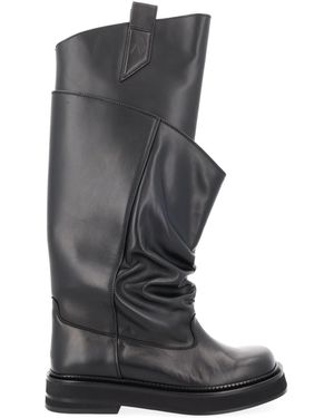 The Attico "New Robin Passeggiata" Combat Boots - Grey
