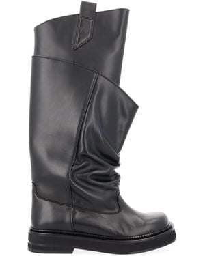 The Attico "New Robin Passeggiata" Combat Boots - Grey