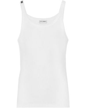 Dolce & Gabbana Dolce & Gabbana Cotton Blend T-Shirts And Polos - White