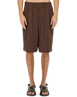 Dries Van Noten Short Pleated - Brown