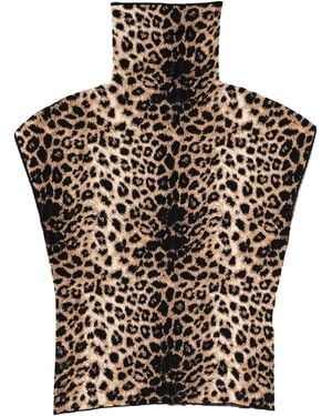 Circus Hotel Animal Print Top - Black