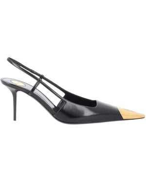 Saint Laurent Décolleté "Jeanne" Con Punta - White