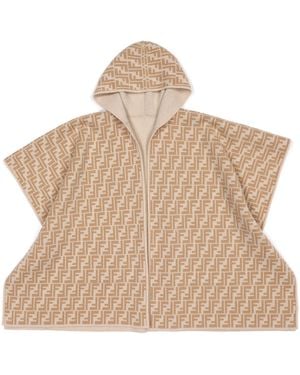 Fendi Ff Reversible Cape - Natural