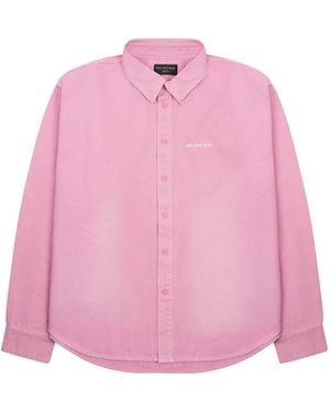 Balenciaga Shirt With Logo - Pink
