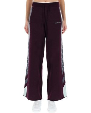 CASABLANCA Pantalon En Mérinos Diagonal Tennis - Purple