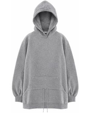 T By Alexander Wang Mini Dress With Hood Cotton - Gray