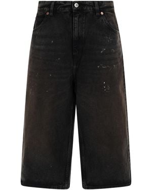 Our Legacy Relaxed Fit Capri Cut Shorts - Black