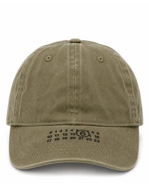 MM6 by Maison Margiela Cappello Da Baseball Con Logo - Green