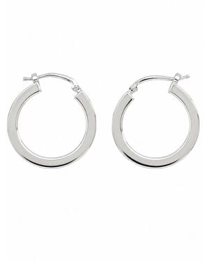 MM6 by Maison Margiela Orecchini A Cerchio Con Logo - White