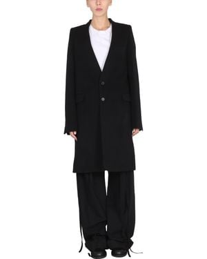 Ann Demeulemeester CAPPOTTO CELINE IN LANA - Nero