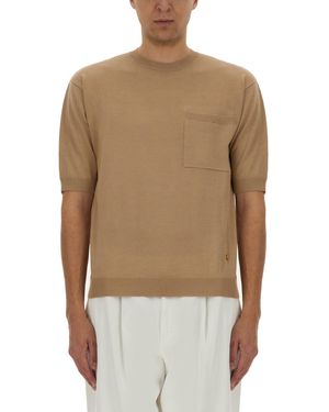 Moschino Wool And Silk Sweater - Natural