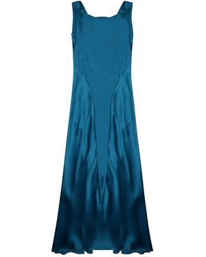Alberta Ferretti Cowl-Neck Gown - Blue