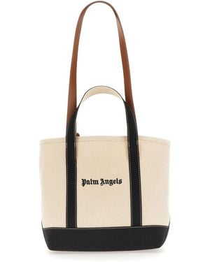 Palm Angels Bag With Logo - Natural