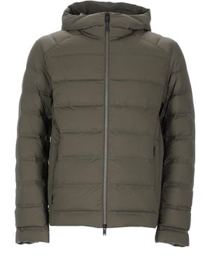 Monobi Giacca Imbottita Con Cappuccio - Green