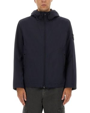 Stone Island Solid Hood Jacket - Blue