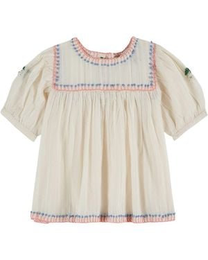 Emile Et Ida Vestitino "Blouse Brodee" - White