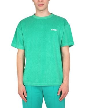 MOUTY T-SHIRT "TERRY" IN MISTO COTONE - Verde