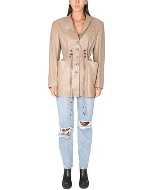 The Mannei Irbid Lambskin Blazer Dress - Multicolor