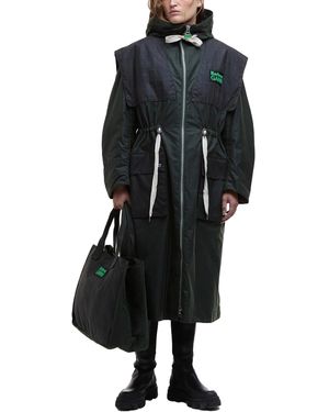 BARBOUR X GANNI Waxed Cotton Parka - Black