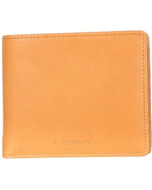 Il Bisonte Leather Bifold Wallet - Orange