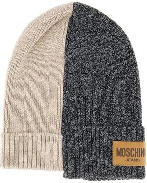 Moschino Wool Cap With Logo - Grey