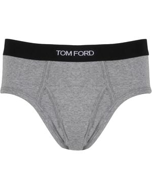 Tom Ford Briefs With Logo - Grey