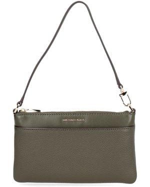 Michael Kors Leather Clutch Bag - Gray