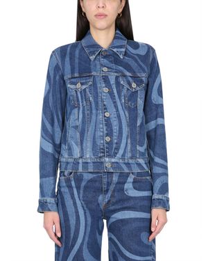 Emilio Pucci Marble Print Jacket - Blue